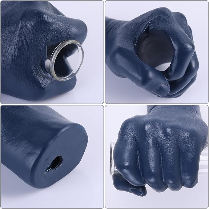 Blue Wall Sculpture,Wall Art Bedoroom,Hand Vase,Funky Flower Vase Decorations,Unique Wall Statue,Home Decor Art-Ruum Studio Home