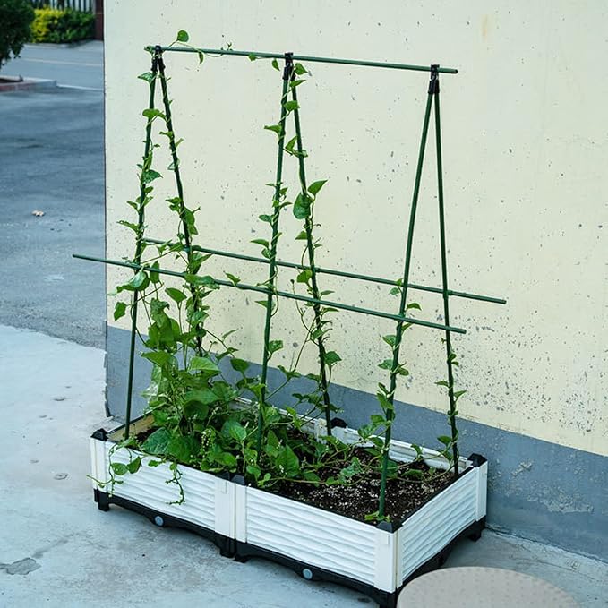 Garmeinea Garden Stakes 24 Inches Plastic Coated Steel Plant Stakes for Growing Climbing Plants, Pack of 25-Ruum Studio Home
