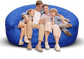 Bean Bag Chair for Adults 6FT,Soft Removable Cover for Teens/Girls Bedroom,Fluffy Giant Round Floor Beanbag Lounger Chairs (No Filler,Sapphire)-Ruum Studio Home