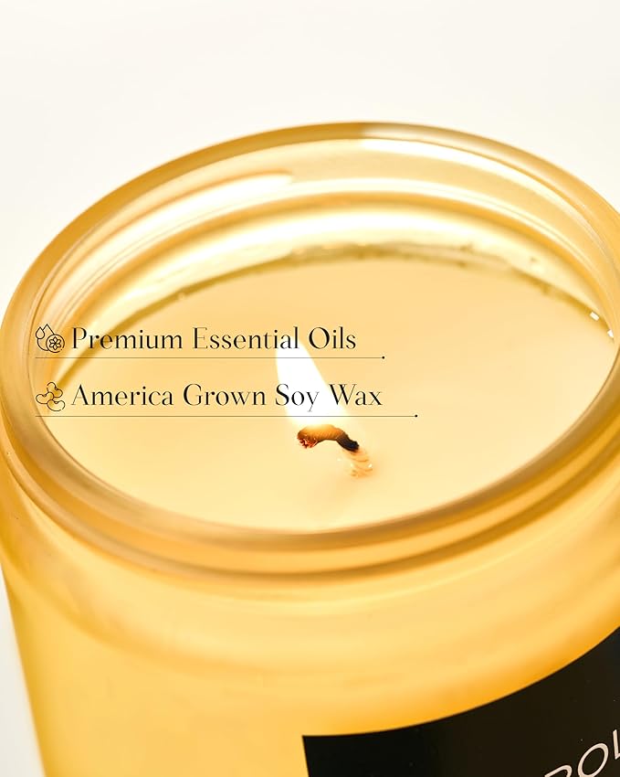 M&SENSE Neroli Tea Scented Candle, 7.05oz 50 Hours Long Lasting Burn 2 Wick Non Toxic Natural Soy Wax Candle for Women, Slow Burning Home Fragrance Gifts for Stress Relief & Relaxing-Ruum Studio Home