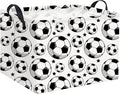 HIYAGON Rectangular Soccer Basket Kids Gift Basket Baby Boy Basket Kids Toy Storage Bin Basket Organizer Box Soccer Room Decor(Soccer)-Ruum Studio Home