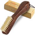 TAKAVU Stain Brush, Laundry Brush for Stain Removal, Natural Boar Bristle Cleaning Brush with Ergonomic Handle, Suitable for Delicate Fabrics Without Damage, Perfect Laundry, Shoes, Boots, Home-Ruum Studio Home