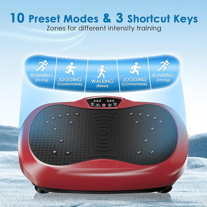 Vibration Plate Exercise Machine - Whole Body Workout Vibration Platform Lymphatic Drainage Machine for Weight Loss Home Fitness with Resistance Bands Remote-Ruum Studio Home