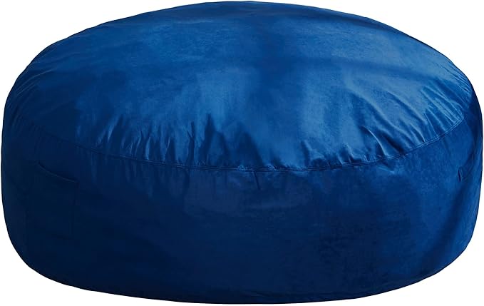 Hobestluk 6FT Bean Bag Chair Bean Bag Chairs for Adults Giant Bean Chairs with Velvet Cover, Memory Foam BeanBag Chair Fluffy BeanBag Chairs for Living Room, Bedroom- Blue (70" x 70" x 15")-Ruum Studio Home