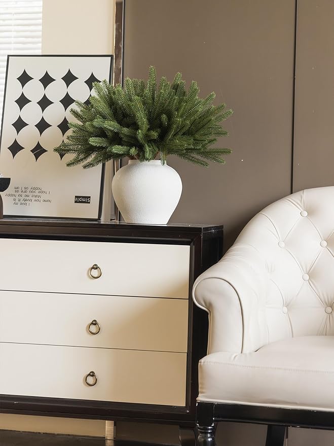 MISSPIN 12 Pcs 19.5 Inches Christmas Cedar Branches, Cedar Artificial Christmas Branches DIY Crafts Faux for Xmas Indoor Outdoor Home Decor-Ruum Studio Home