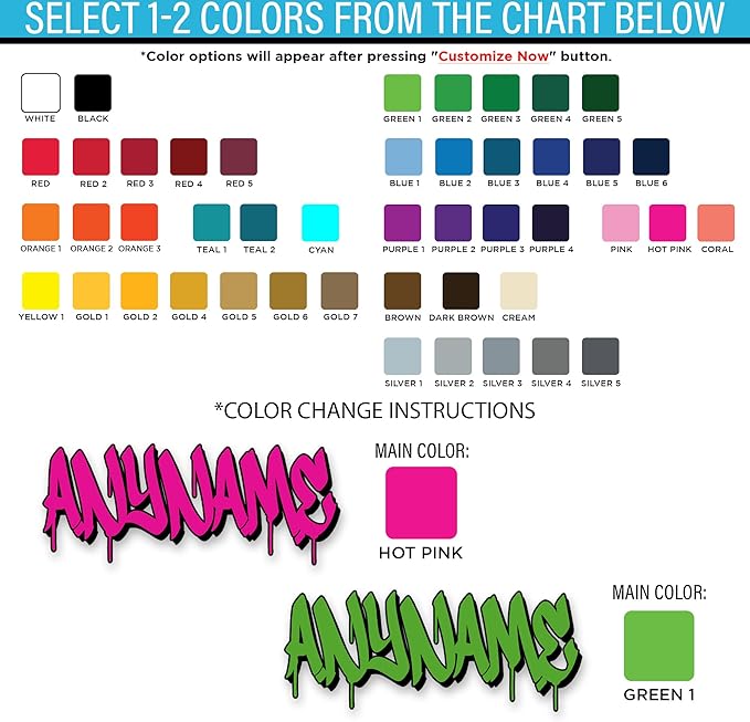 Custom Graffiti Name Wall Decal Personalized Name Wall Decals Spray Paint Graffiti Decal Large Vinyl Decals Sticker for Home & Room Décor, Removable WallArt for Kids & Teens Bedroom, Car, Vehicles-Ruum Studio Home