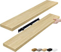 Sorbus Floating Shelves for Wall - 48 Inch Long Bathroom Shelves, Wall Decor for Bedroom, Kitchen, Living Room & Book Storage - Mounted Floating Shelf with Invisible Brackets (Maple Wood, 2 Pack)-Ruum Studio Home