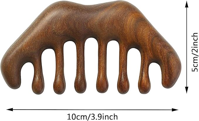 Massage Wooden Comb,Wood Wide Tooth Hair Comb, Scraping Scalp Massage,Handheld No Static Head Tool,1 Pieces.-Ruum Studio Home