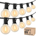RTTY Outdoor String Lights 100 FT Globe LED Patio Lights with G40 Plastic Bulbs,Waterproof Shatterproof Dimmable Connectable Hanging for Backyard Porch Balcony Party Cafe Deck Decor-Ruum Studio Home