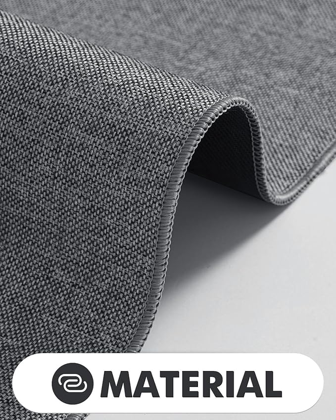 LUMI Indoor Door Mat 36"x56", Ultra Thin Low Profile Non-Slip Doormat for Home Entrance, Absorbent & Stain-Resistant Welcome Mats, Washable Entryway Mat for Front Door, Patio, Porch, Grey-Ruum Studio Home