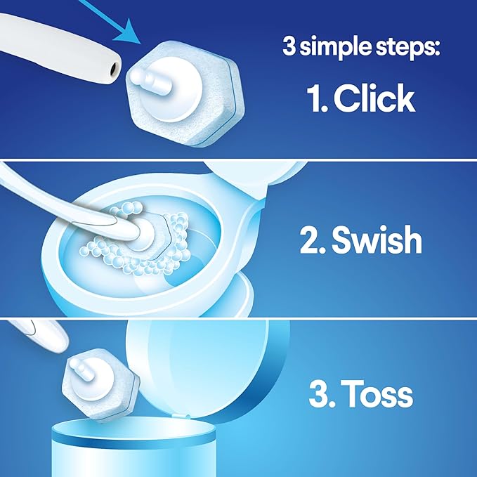 Clorox Original Cleaning System, ToiletWand, Storage Caddy, 6 Refill Heads, Dorm Room Essentials, (Package May Vary)-Ruum Studio Home