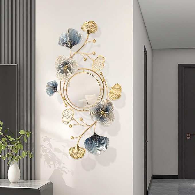 Lucky Monet Wall Art Decor Large Metal Wall Art Modern Geometric Circular Decor Wall Sculptures Wall Hanging Decoration for Living Room Dinning Room Bedroom Entryway Kitchen (Style 3)-Ruum Studio Home