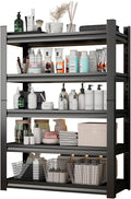 Over Washer Storage,5Tier Expandable Washer and Dryer Rack, Laundry Room Storage Over Toilet Washing Machine and Dryer Storage Rack Bathroom Organization, Hold 500 lb, Black-Ruum Studio Home