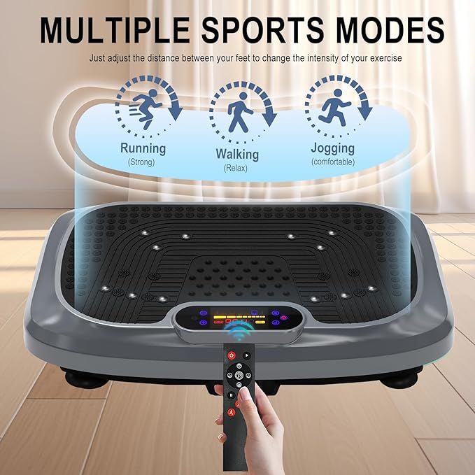 HOTWAVE Vibration Plate Exercise Machine for Lymphatic Drainage, Power Vibrating Plates Platform for Weight Loss - Whole Body Shaker Vibration Plate Machine Home Gym Shaping Fitness Workout-Ruum Studio Home