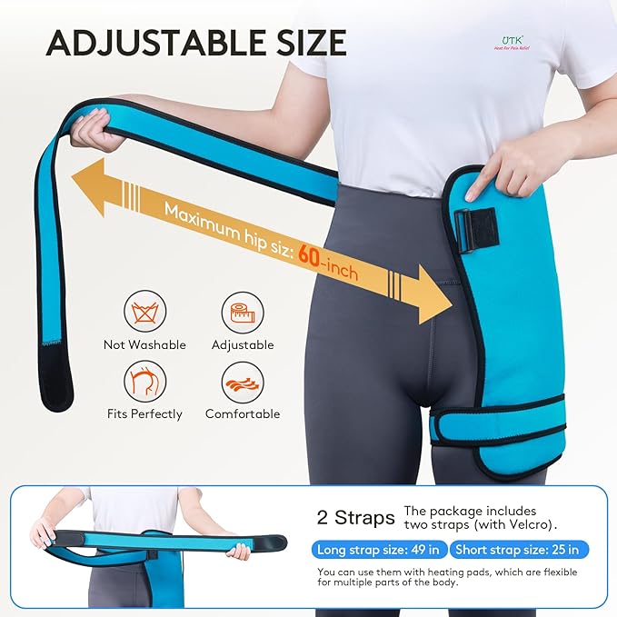 UTK Hip Heating Pad for Sciatica Pain Relief, Far Infrared Heating Pads with 16 Natural Jades & Smart Controller, Lower Back/Thigh/Buttock/Abdomen Electric Heat Pad for Women, FSA-HSA Eligible-Ruum Studio Home