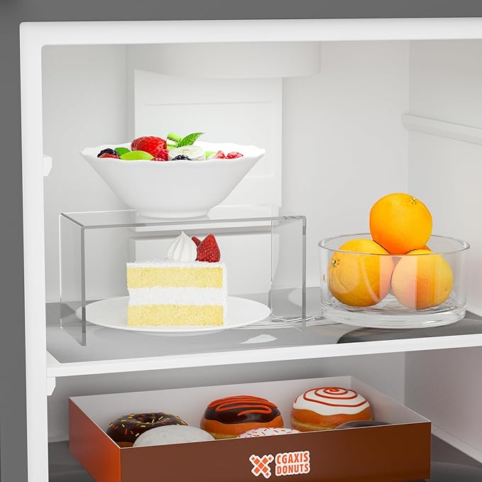 9x9.5x10 Inch Clear Display Risers Shelf 3pcs, Countertop Rectangular Acrylic Display Stands for Funko Pop Figure, Bags, Collectibles-Ruum Studio Home