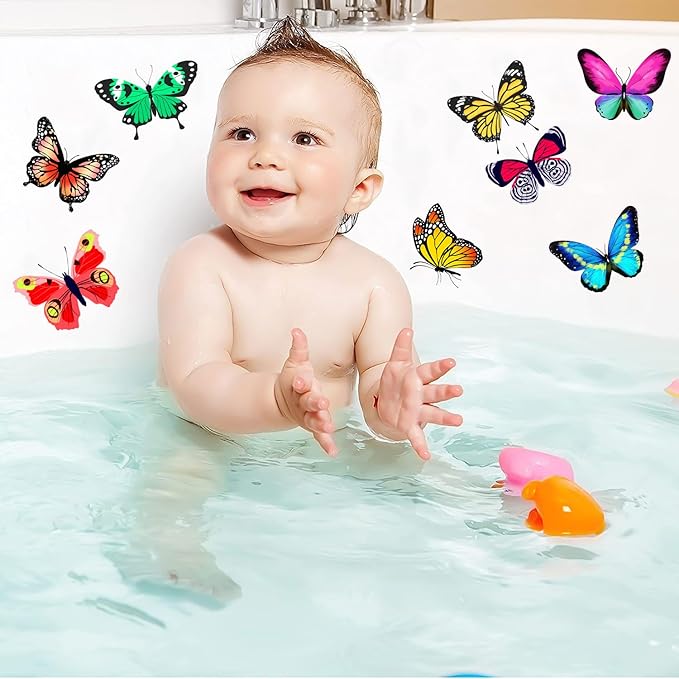 Window Clings Stickers for Kids Window Gel Clings Decals Thick Gel Clings Toddlers and Adults Classroom Home Nursery Airplane Birthday Party Supplies (Butterfly)-Ruum Studio Home