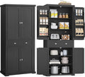 VASAGLE Pantry Cabinet, 71.7-Inch High Freestanding Tall Cupboard Storage Cabinet with a Drawer, 2 Cabinets, 4 Adjustable Shelves, 6 Door Shelves, for Living Room, Kitchen, Ink Black UBBC561B12-Ruum Studio Home