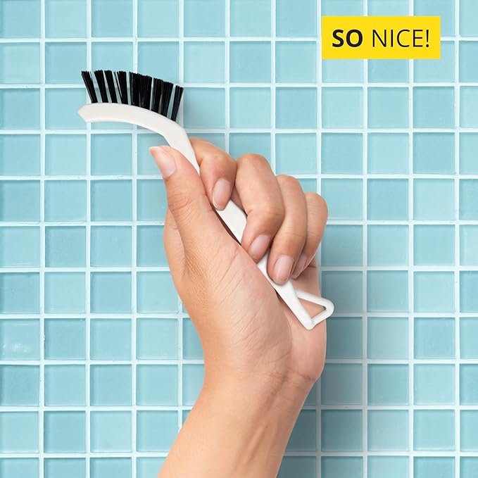 6-Pack Grout Cleaner Brush Scrub Set - Stiff Bristle Scrubbing & Detail Cleaning Brushes for Household Use on Bathtub, Shower, Kitchen, Tile Floors, Sink, Grooves, Window Tracks, Drains-Ruum Studio Home
