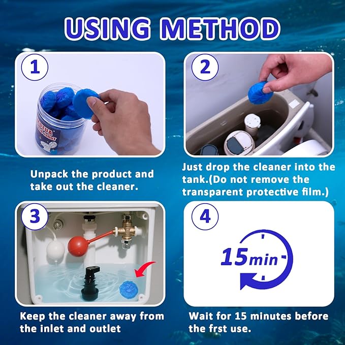 coldchill Toilet Bowl Cleaners 20 PACK, Long-Lasting Toilet Bowl Cleaner Tablets with Sustained-Release Technology Against Tough Stains, Automatic Toilet Cleaner for Deodorizing & Descaling-Ruum Studio Home