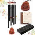 Wind Chimes for Outside, 32" Butterfly Windchime for Outdoor, Butterfly Gifts for Women Mom Sister, Garden Patio Gift Ideas for Friend Co-Worker (Black)-Ruum Studio Home