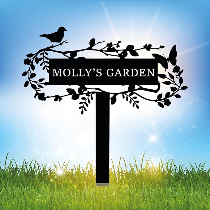 Customized Bird Names Garden Metal Stake Sign, Patio & Lawn Decor-Ruum Studio Home