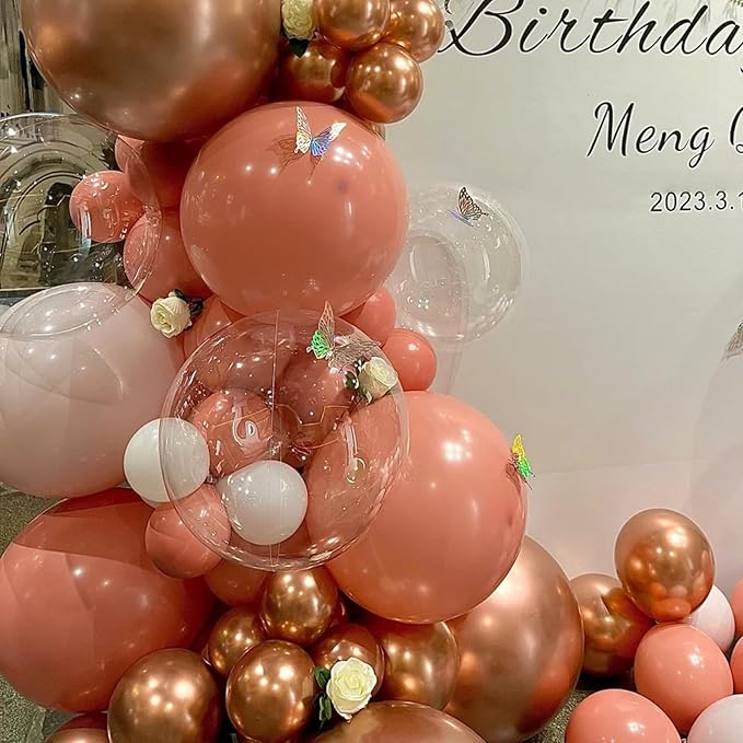 130pcs Retro Pink Balloons Different Sizes 18" 12" 10" 5" Blush Pink Latex Balloon Garland Arch Kit for Birthday Baby Shower Valentine's Day Wedding Anniversary Party Decorations-Ruum Studio Home