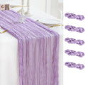 Sioloc 5 Pack Lilac Purple Lavender Cheesecloth Table Runner Fall Autumn Decor for Home 10ft Table Cloth for Tea Wedding Birthday Party Baby Bridal Shower Halloween Thanksgiving-Ruum Studio Home