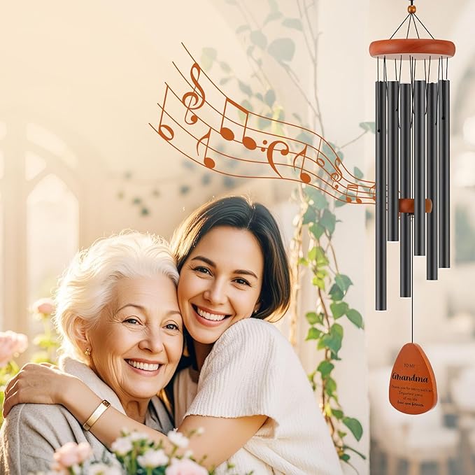Birthday Gifts for Grandma, Grandmother Gift for Birthday, Mothers Day, Thanksgiving, Christmas, 32 Inch Wind Chimes Gift for Home Decor-Ruum Studio Home