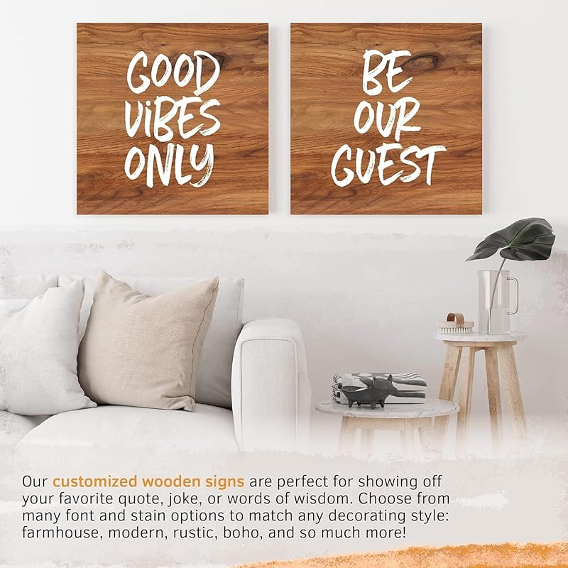 Custom Wood Signs Personalized | Farmhouse Decor | Personalized Signs | Personalized Rustic Wood Signs | Father's Day Gift | Custom Sign | Ready to Hang! (12x12 Inches)-Ruum Studio Home