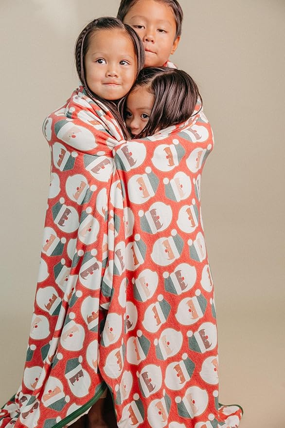 Copper Pearl Jumbo Premium Knit 3 Layer Stretchy Throw Blanket 'Claus'-Ruum Studio Home