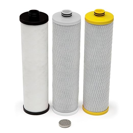 Aquasana Replacement Filter Cartridges for 3-Stage Max Flow Claryum Under Sink Water Filtration System - Filters 99% Of Chlorine - 3 Count - AQ-5300+R-Ruum Studio Home