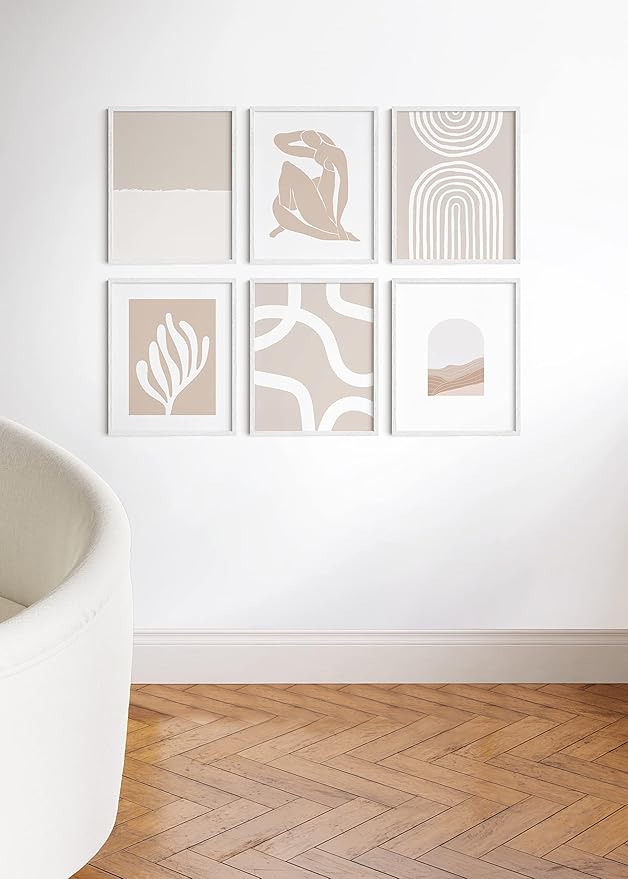 HAUS AND HUES Standalone White Oak Frames Set of 9-16x20-Ruum Studio Home