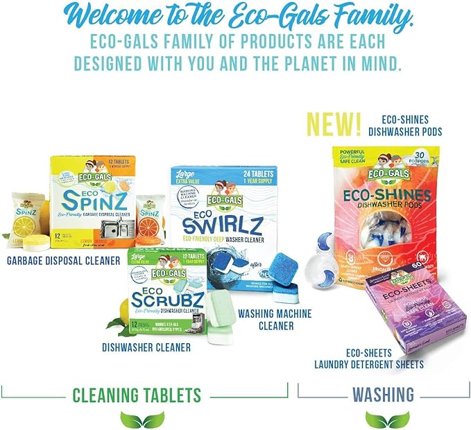 Washing Machine Cleaner and Deodorizing Tablets For Front & Top Load Washers Including H.E. to Remove Odor causing build-up, Pet Hair, & debris from drum, pipes, and filter.-Ruum Studio Home