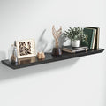Floating Shelves for Wall, 48 Inch Long Wall Mounted Black Hanging Shelf for Kitchen, Living Room, Office, Bedroom, Bathroom, Retro Vintage Wood Bookshelf for House Decor-Ruum Studio Home