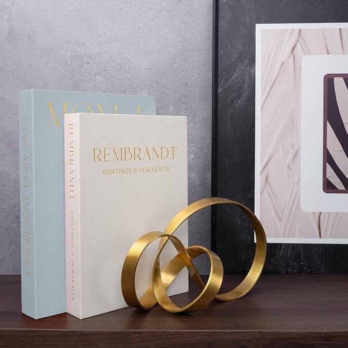 Linen Decorative Books for Home Decor,Set of 2 Aesthetic Faux Decor Book for Decoration,Fake Books for Bookshelf,Keepsake Storage Box (Blue & Beige)-Ruum Studio Home