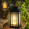 11" Solar Lantern Outdoor Garden Hanging Lanterns Waterproof LED Vintage Flickering Flame Lanterns for Patio, Table, Party.-Ruum Studio Home