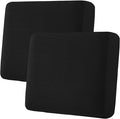 H.VERSAILTEX Super Stretch Individual Seat Cushion Covers Sofa Covers Couch Cushion Covers Slipcover Sets Thick Jacquard Textured Twill Fabric (2 Piece Large Sofa Cushion Covers, Black)-Ruum Studio Home