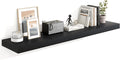 Heimlove 55 Inch Floating Shelves for Wall,10 Deep Large Black Wall Shelf with Heavy Duty Brackets,Wall Mounted Storage & Display Shelves for Bedroom,Living Room,Kitchen,Office-Ruum Studio Home