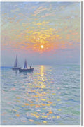 Coastal sailboat scenery poster art decor ocean nautical room decor beautiful sailboat seascape decor suitable for beach villa-Ruum Studio Home
