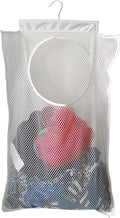 Hanging Mesh Laundry Hamper (30in*20in*2in) Large Dirty Clothes Bag, Can Be Used Behind The Door & Closet & Caravan& Bathroom (White)-Ruum Studio Home