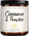 Cinnamon & Pumpkin Scented Candle – Fall Candles for Home Scented, Soy Candles for Home, 7 oz Cozy Pumpkin Candle for Women & Men, Autumn Décor & Holiday Gifts-Ruum Studio Home