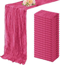 Hot Pink 20 Pack Cheesecloth Table Runner 10FT Boho Fabric Rustic Cheese Cloth Table Runner for Wedding 20 x 120 Inch Long Bridal Shower Baby Shower Gauze Sheer Birthday Party Table Decorations-Ruum Studio Home