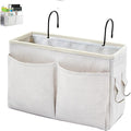 Bedside Caddy Organizer/Bedside Hanging Storage Bag Multi-Function Caddy for Bunk bed Hospital Beds Dorm Bed Rails, Holders Books Glasses Phones Magazine(White)-Ruum Studio Home