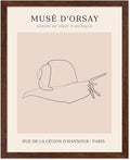 Poster Master Vintage Poster - Retro One Line Snail Drawing Print - Snail Line Art - Minimal Gift for Men, Women, Animal Lover - Abstract Wall Decor for Home, Office, 8x10 Brown Framed-Ruum Studio Home