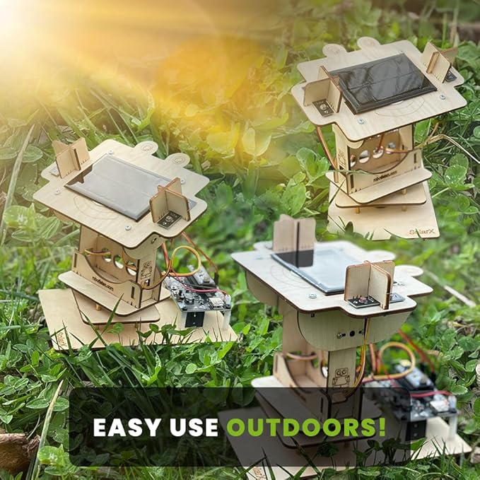 SolarX V2: Sun-Tracking Solar Panel DIY Kit with Arduino Nano, Solar Sun Tracker Sytem with Electronic Components, Educational Sun Tracker Kit, Solar Coding Kit-Ruum Studio Home