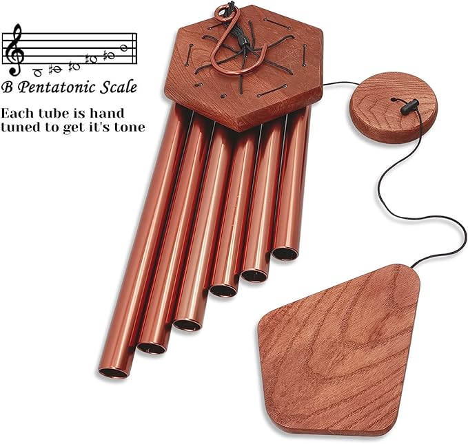 Wind Chimes for Outside, Wind Chimes Outdoor, Windchimes with 6 Tubes for Wedding,Mother's Day and Other Holidy Gifts-Ruum Studio Home