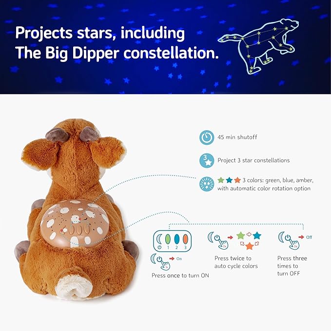 Cloud b Calming Nightlight Star Projector | Gentle Brightness | 3 Colors | 3 Constellations | Auto-Shutoff | Twilight Buddies®- Fawn-Ruum Studio Home