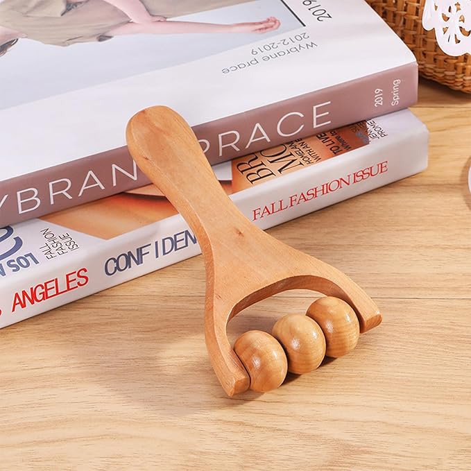 Relax Massage Ball Roller,Multi Functional Handheld Wooden Total Body Massager, Wooden Roller Massager Tool,1 Pieces.-Ruum Studio Home