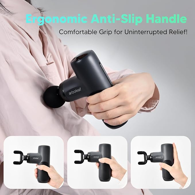arboleaf Mini Massage Gun Deep Tissue, Percussion Muscle Massager for Back Pain Relief, Portable Small Travel Size, Quiet Massager, Gifts for Woman Man-Ruum Studio Home